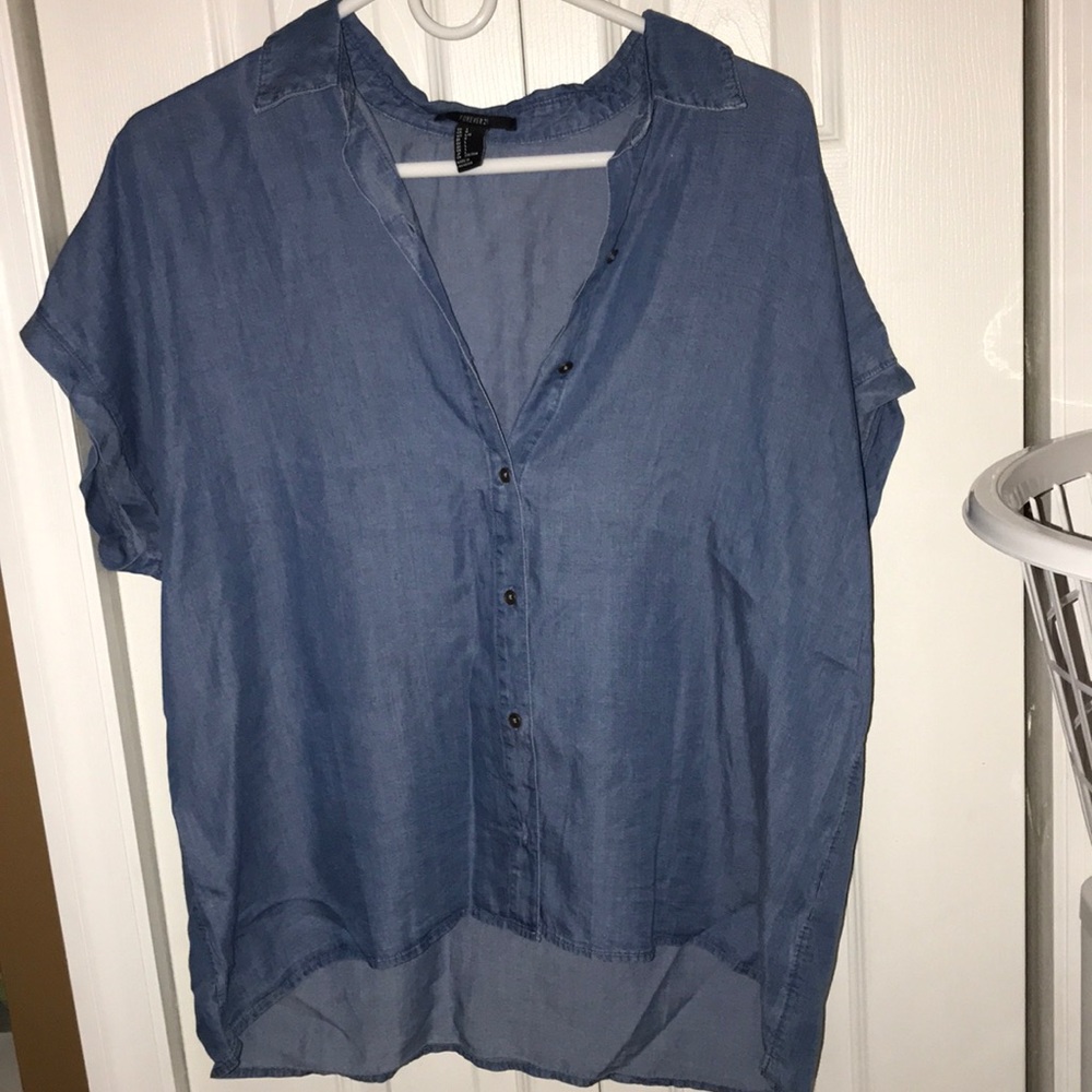 denim blouse